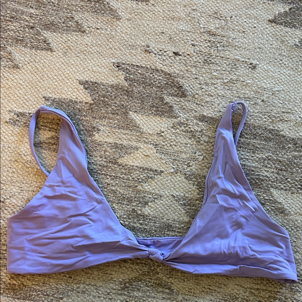 Lavender Knot Front Bikini Top 5.
